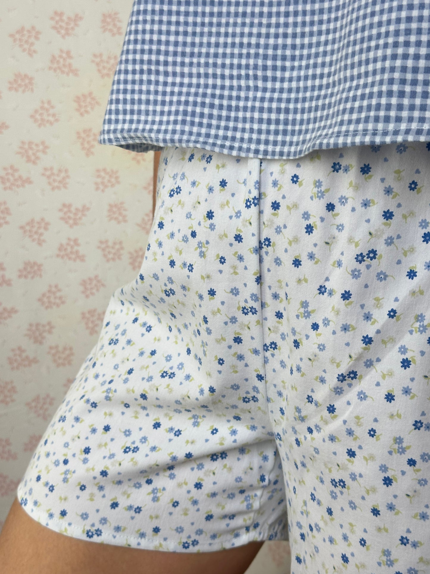 Short Fleurs Bleu