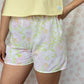 Short Fleurs Rose et Vert