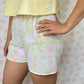 Short Fleurs Rose et Vert