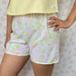 Short Fleurs Rose et Vert