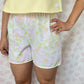 Short Fleurs Rose et Vert