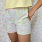 Short Fleurs Rose et Vert