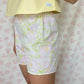 Short Fleurs Rose et Vert