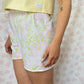 Short Fleurs Rose et Vert