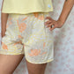 Short Motifs et Fleurs Jaune
