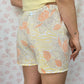 Short Motifs et Fleurs Jaune