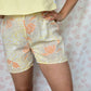 Short Motifs et Fleurs Jaune