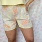 Short Motifs et Fleurs Jaune