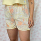 Short Motifs et Fleurs Jaune
