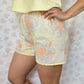 Short Motifs et Fleurs Jaune