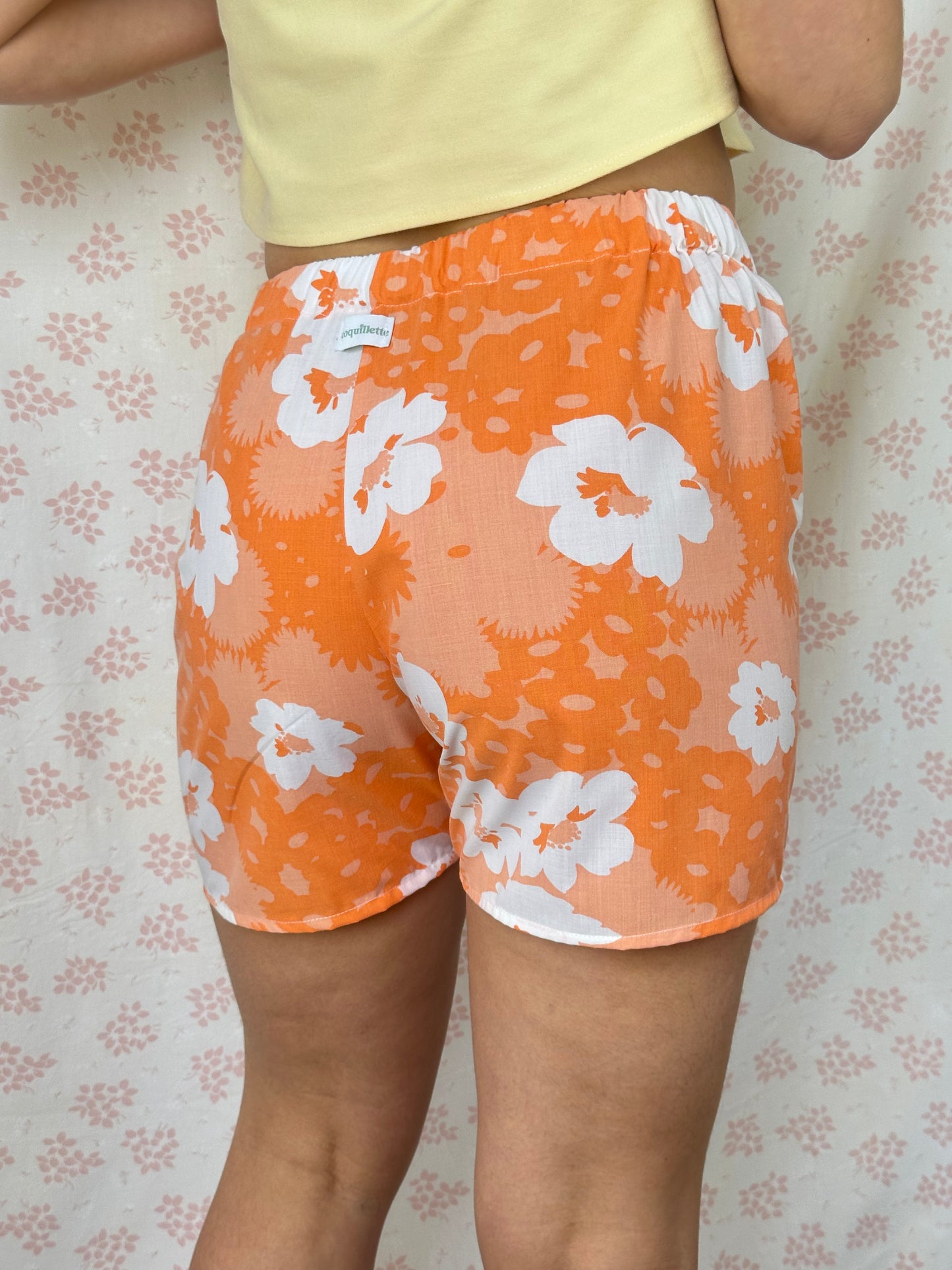 Short Fleurs Orange