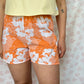 Short Fleurs Orange
