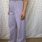 Pantalon Vichy Violet