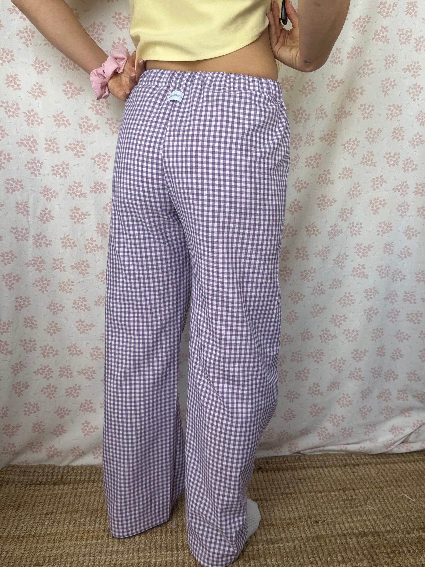 Pantalon Vichy Violet