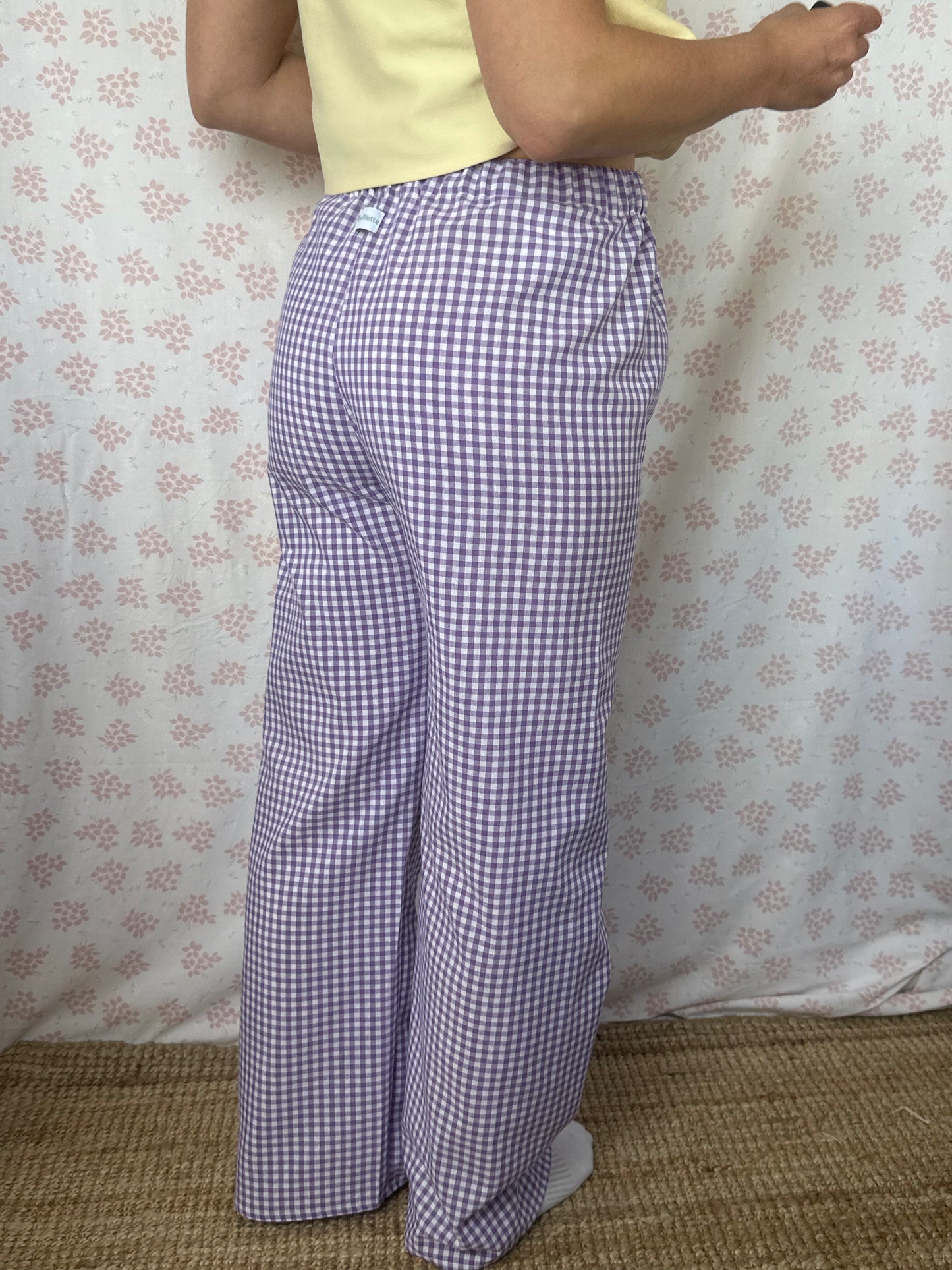 Pantalon Vichy Violet