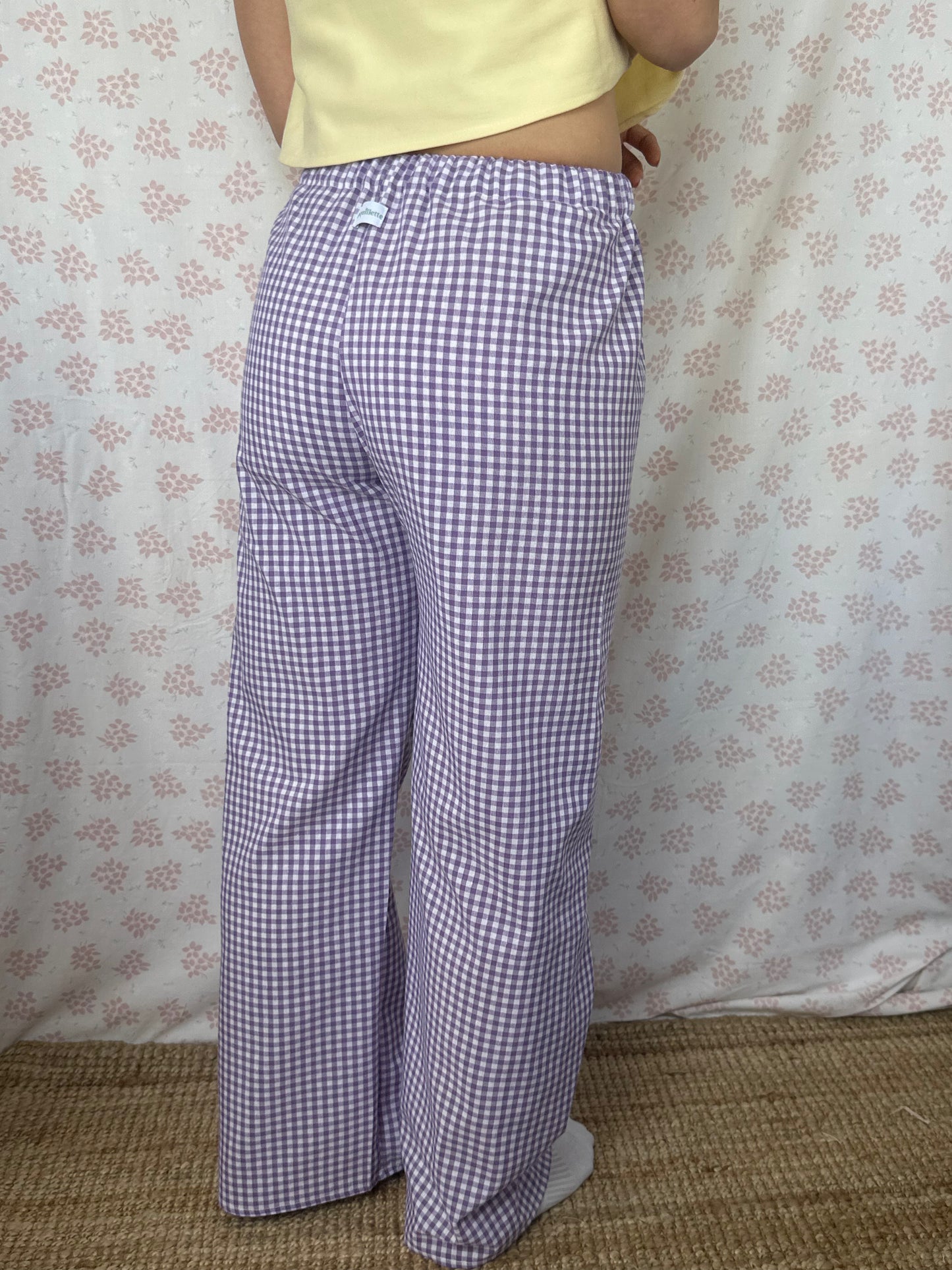 Pantalon Vichy Violet