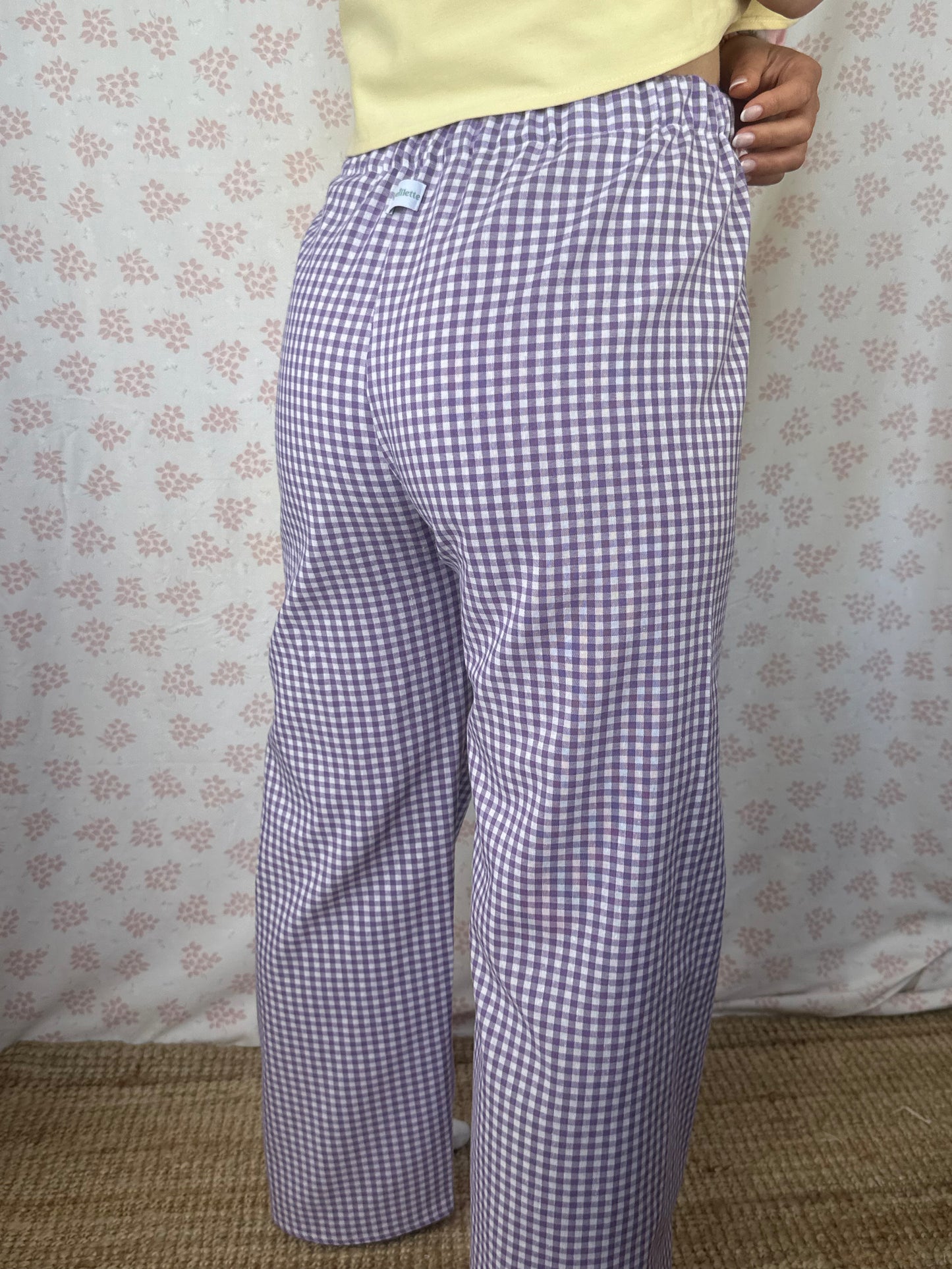 Pantalon Vichy Violet