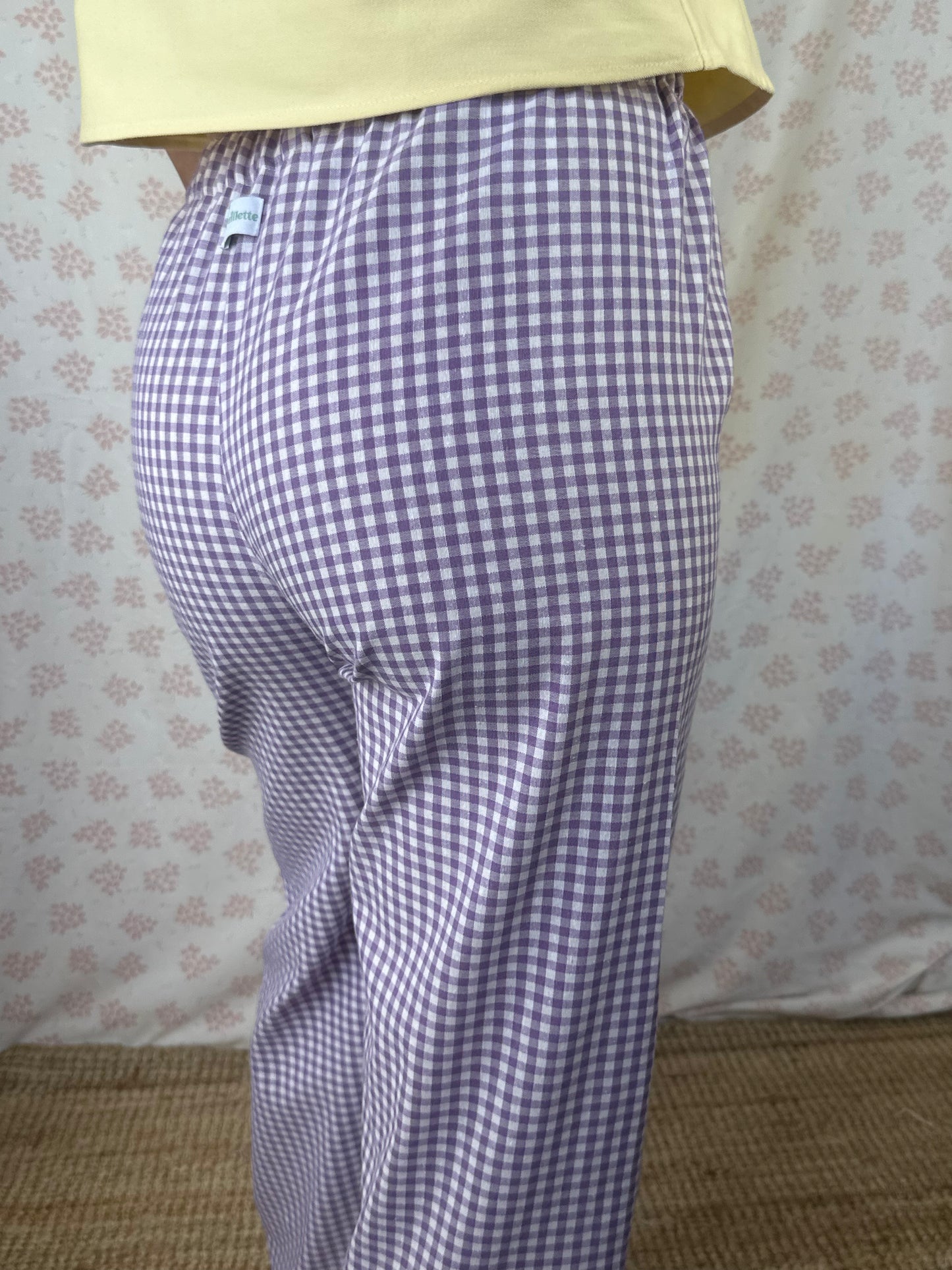 Pantalon Vichy Violet