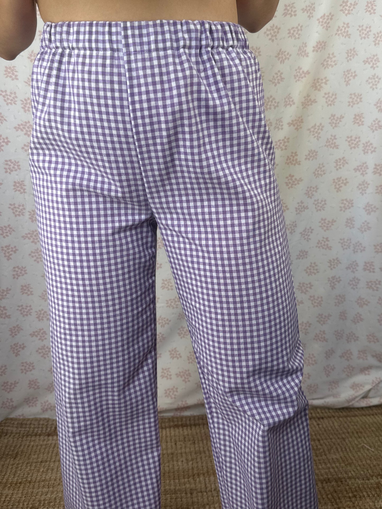 Pantalon Vichy Violet