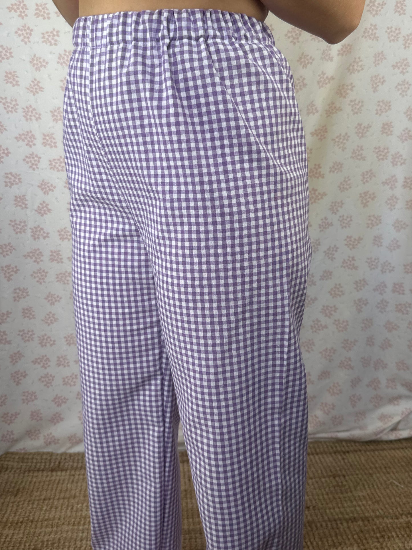Pantalon Vichy Violet