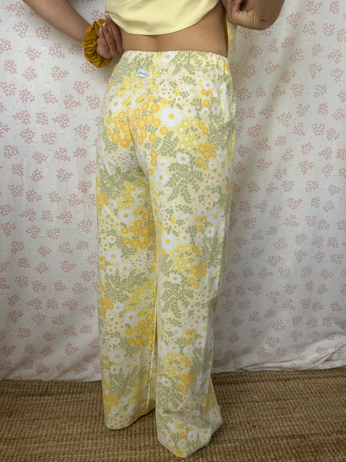 Pantalon Fleurs Jaune