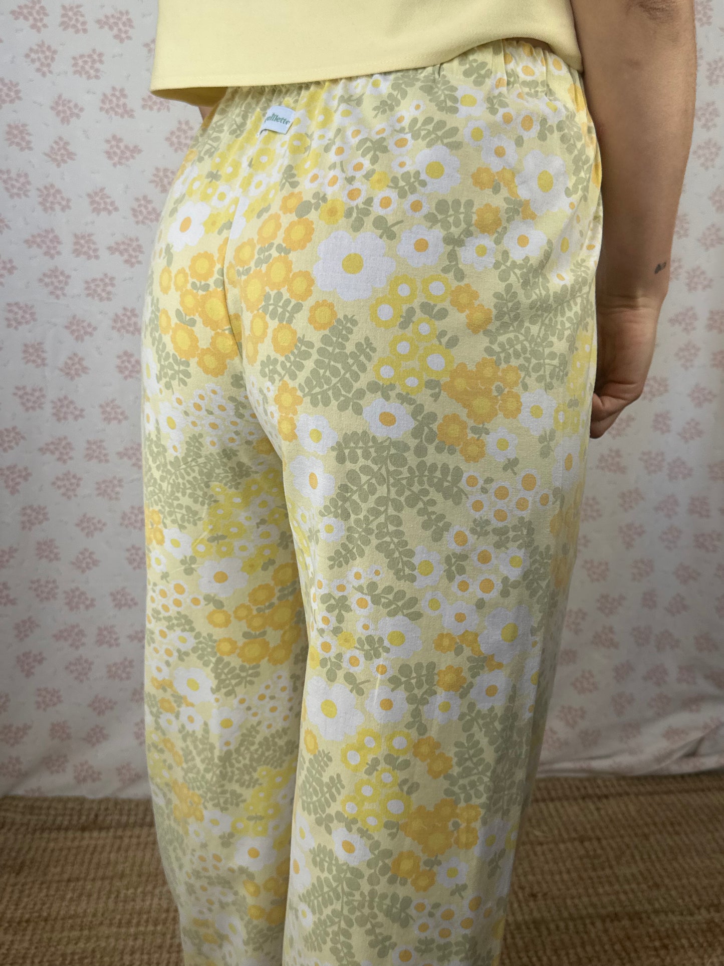 Pantalon Fleurs Jaune