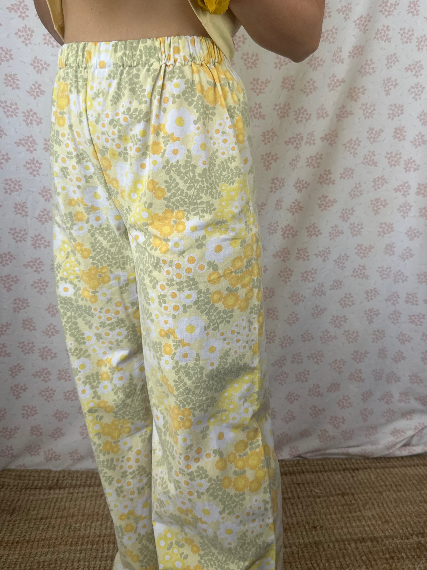 Pantalon Fleurs Jaune