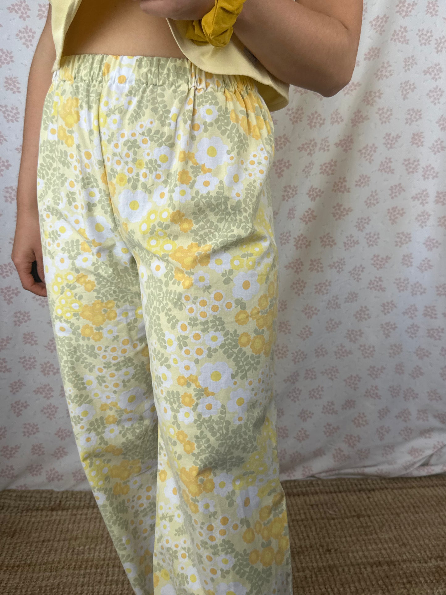 Pantalon Fleurs Jaune
