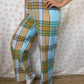 Pantalon Carreaux Marron Bleu