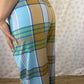 Pantalon Carreaux Marron Bleu