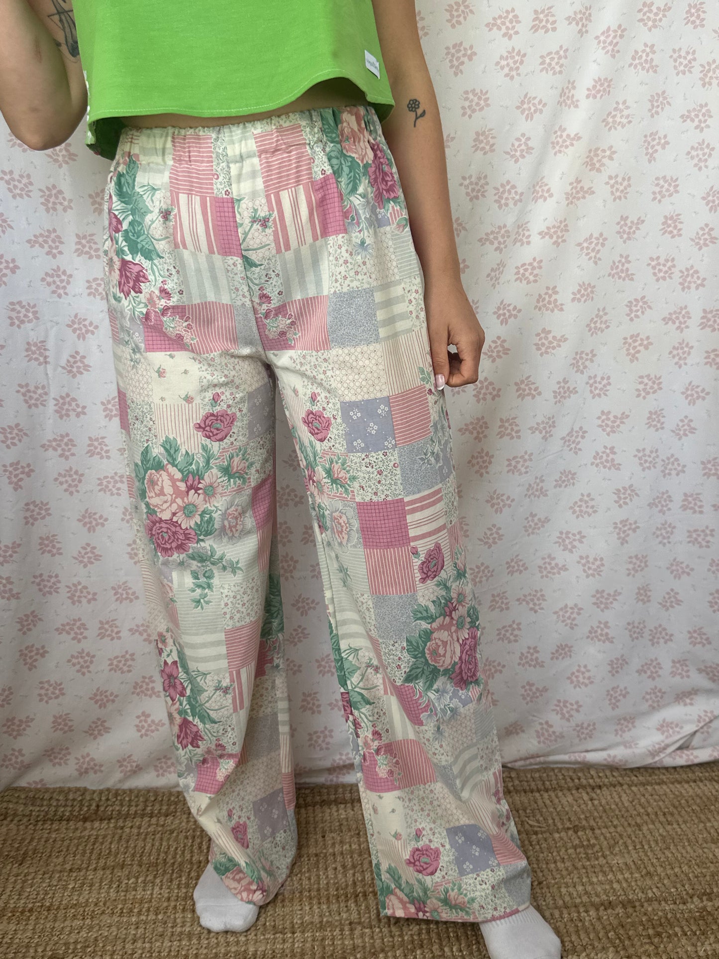 Pantalon Motifs et Fleurs