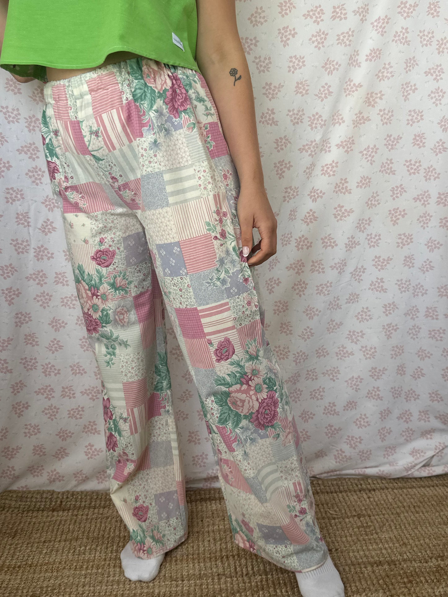Pantalon Motifs et Fleurs