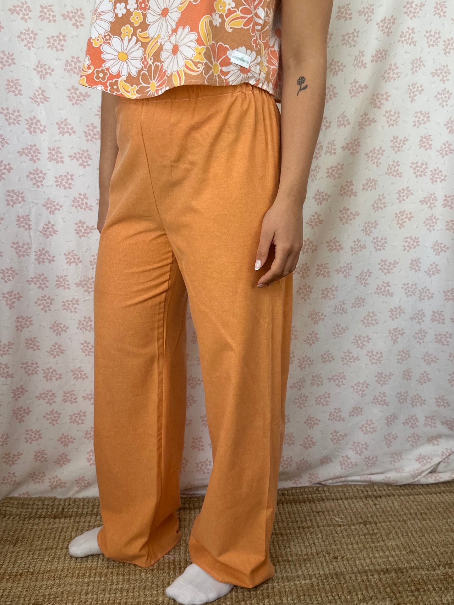 Pantalon Uni Orange