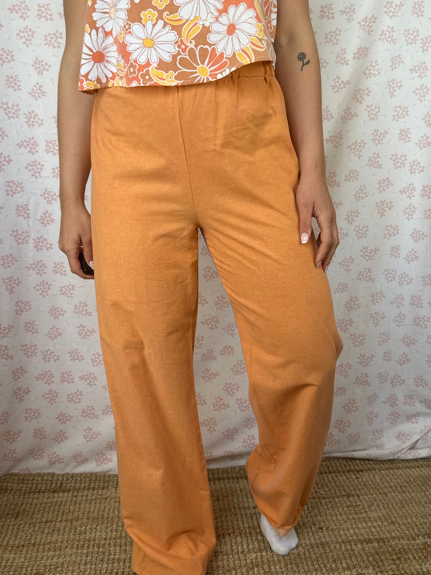 Pantalon Uni Orange
