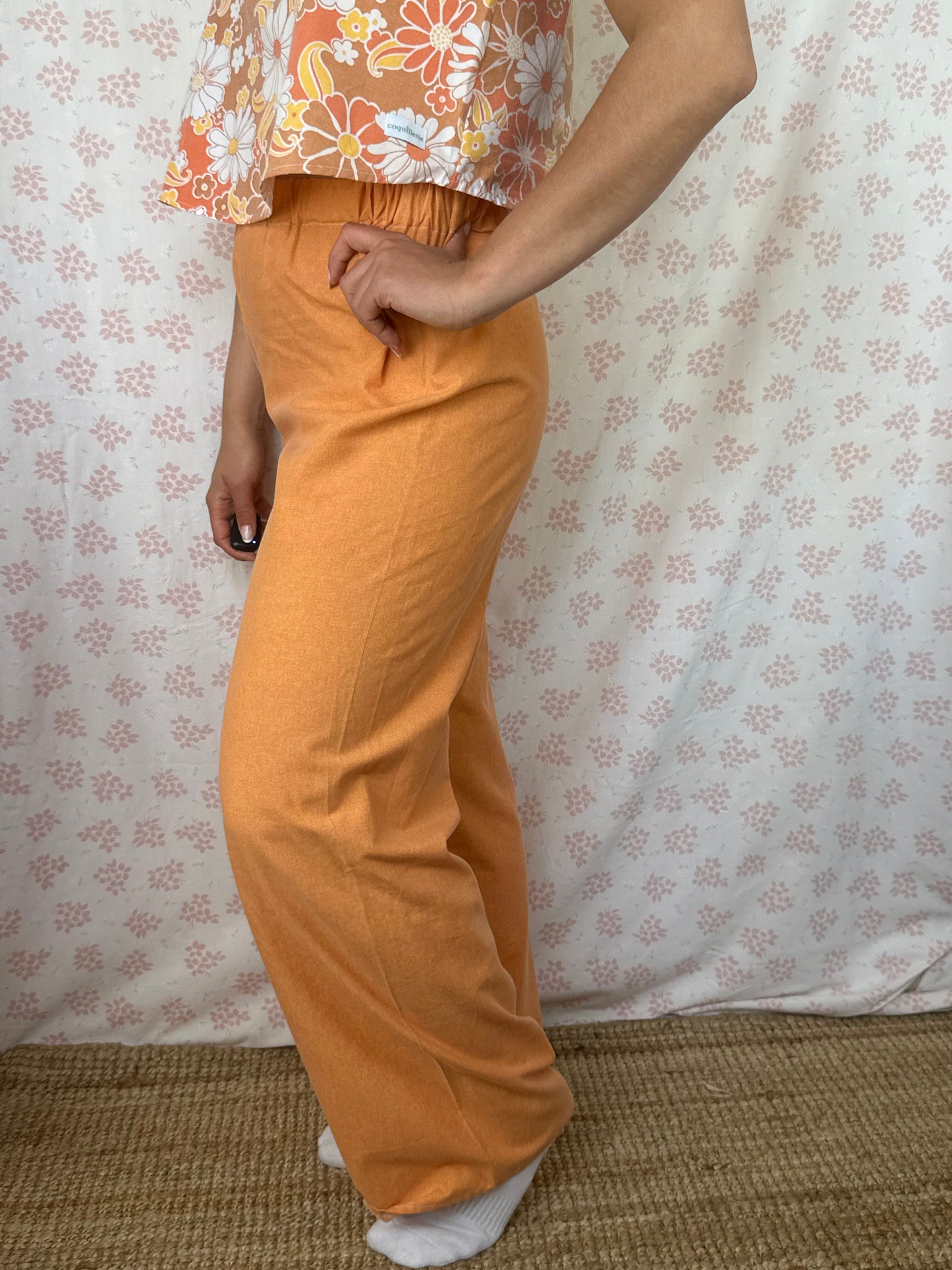 Pantalon Uni Orange