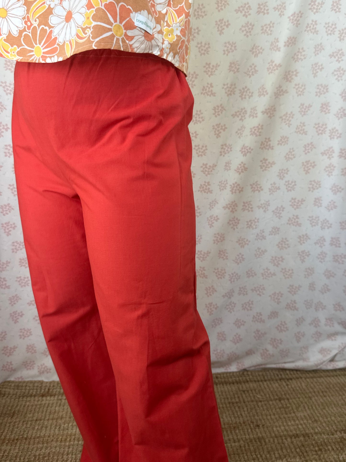 Pantalon Uni Rouge