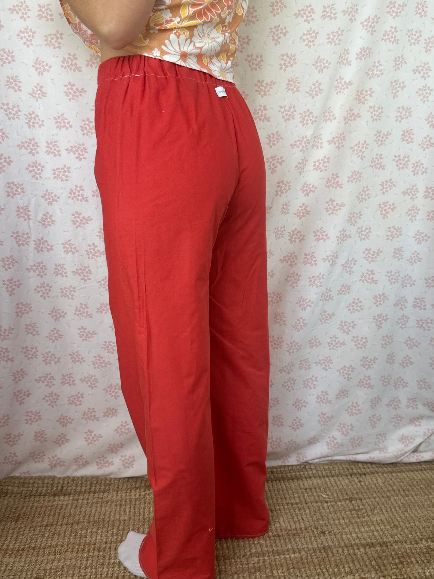 Pantalon Uni Rouge