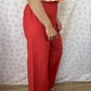 Pantalon Uni Rouge