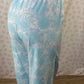 Pantalon Fleurs Bleu