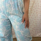 Pantalon Fleurs Bleu