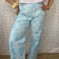 Pantalon Fleurs Bleu