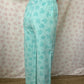Pantalon Fleurs Turquoise