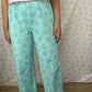 Pantalon Fleurs Turquoise