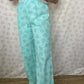 Pantalon Fleurs Turquoise