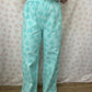 Pantalon Fleurs Turquoise