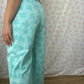 Pantalon Fleurs Turquoise
