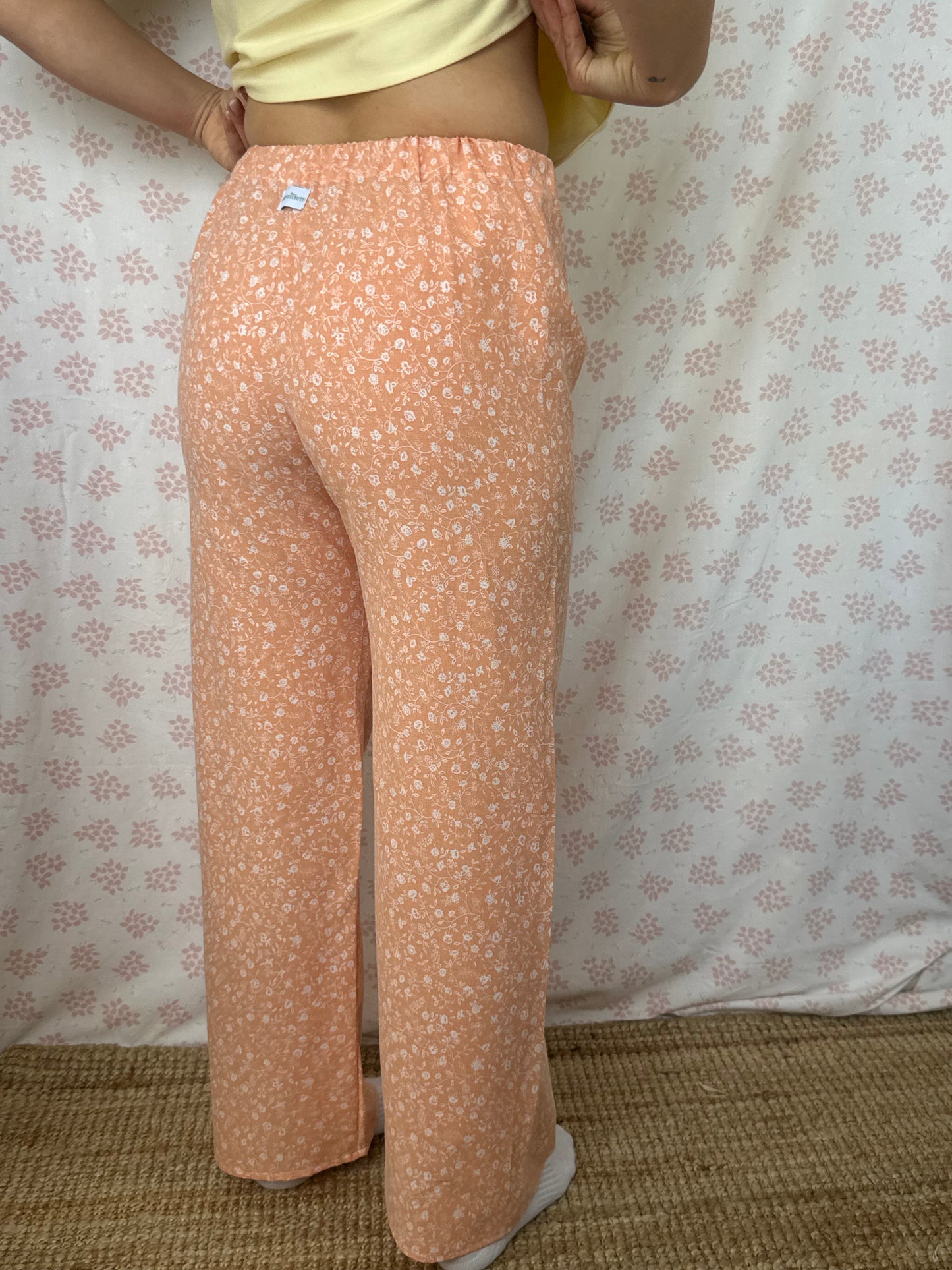 Pantalon Fleurs Orange