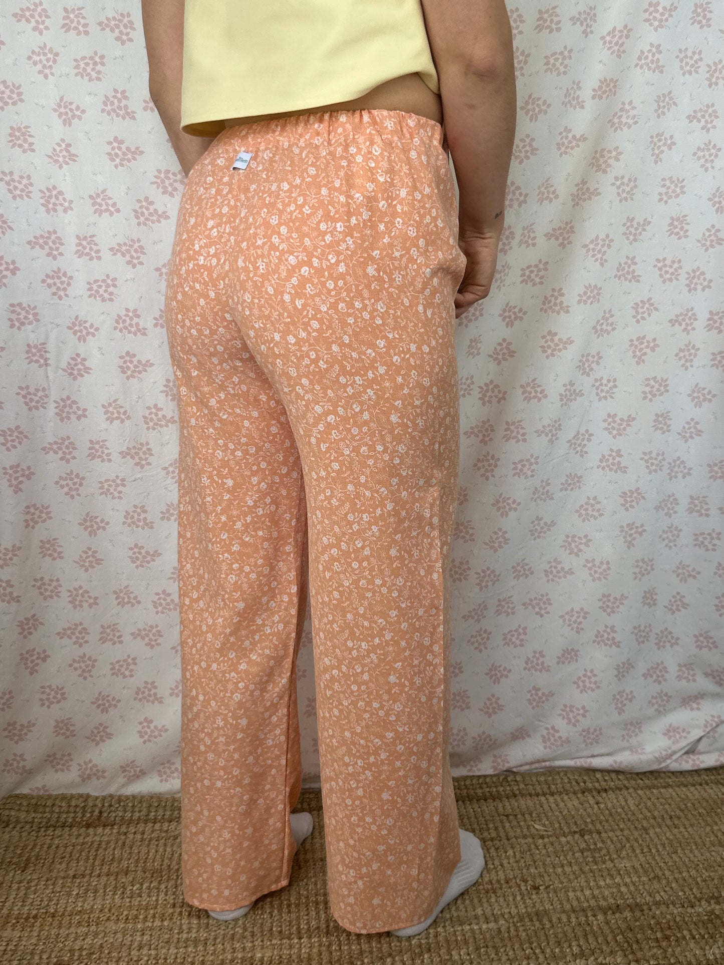 Pantalon Fleurs Orange