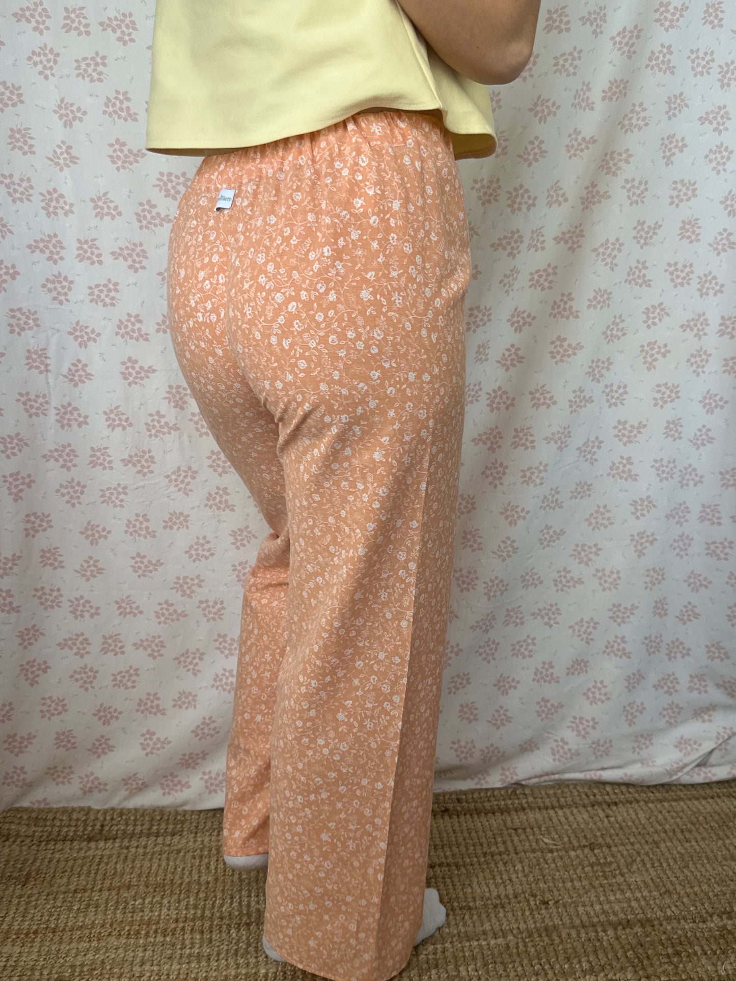 Pantalon Fleurs Orange