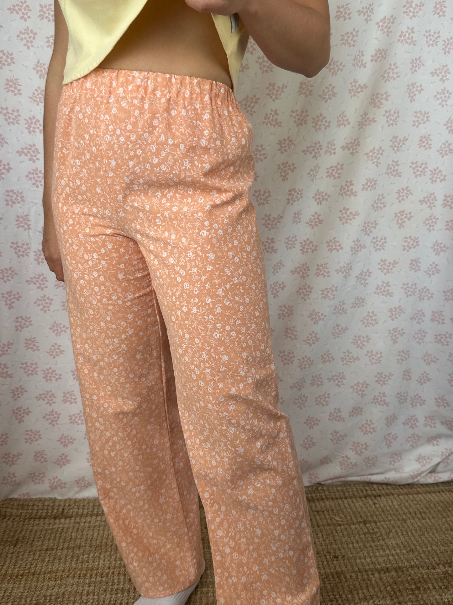 Pantalon Fleurs Orange